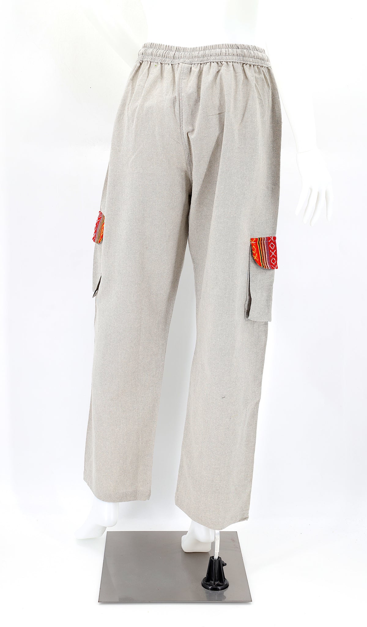 Solid Color Multi-Pocket Straight Leg Harem Pants | Cargo Pants Style