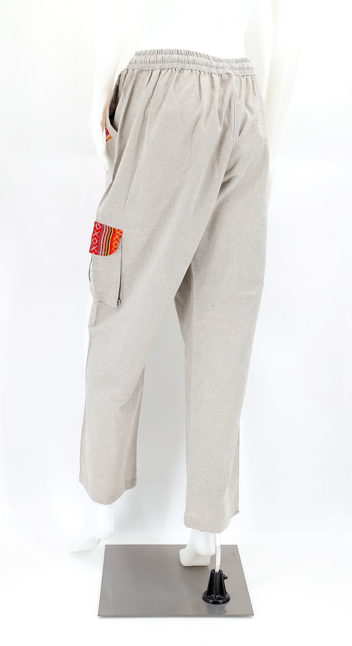 Solid Color Multi-Pocket Straight Leg Harem Pants | Cargo Pants Style