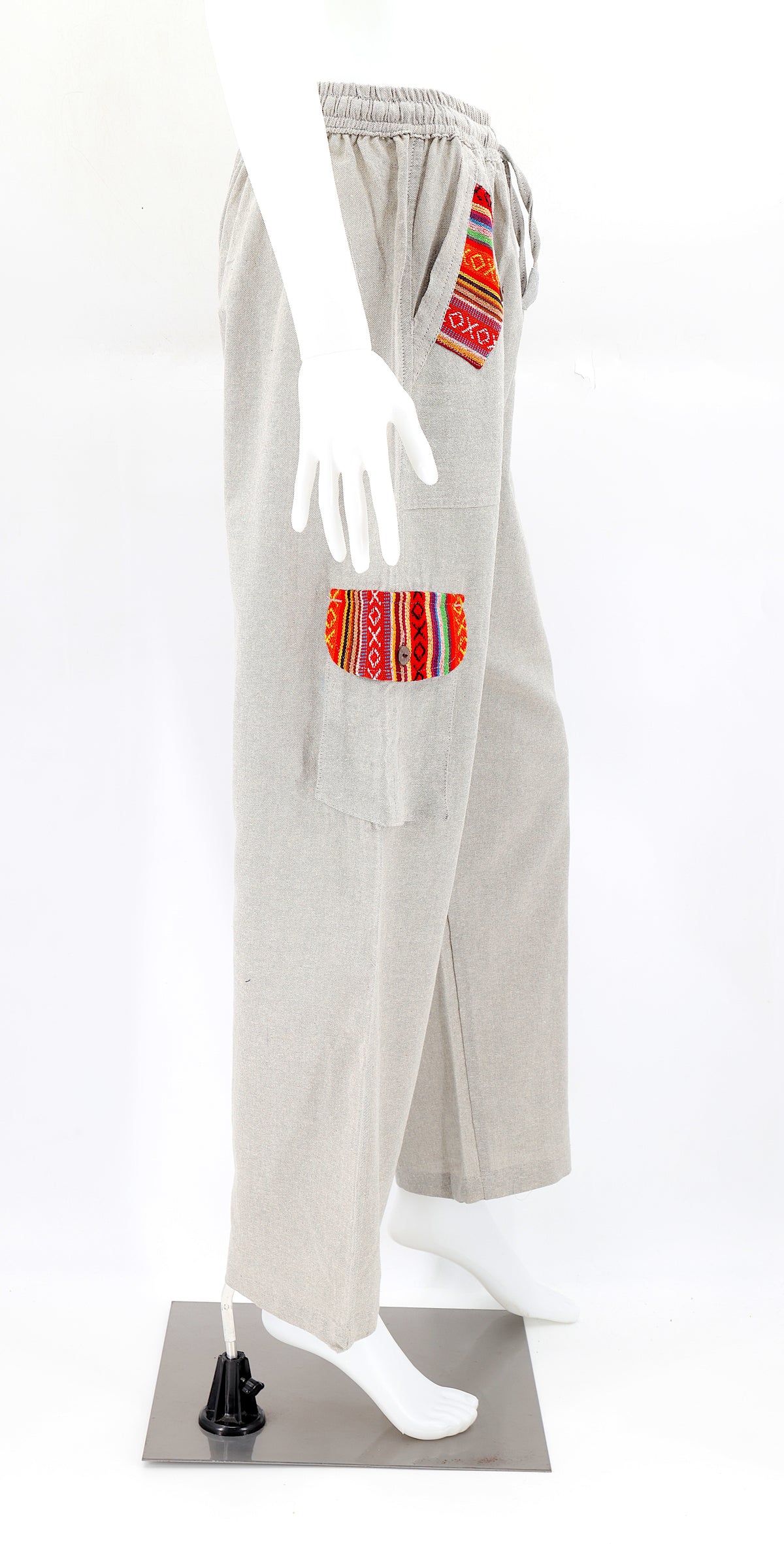 Solid Color Multi-Pocket Straight Leg Harem Pants | Cargo Pants Style