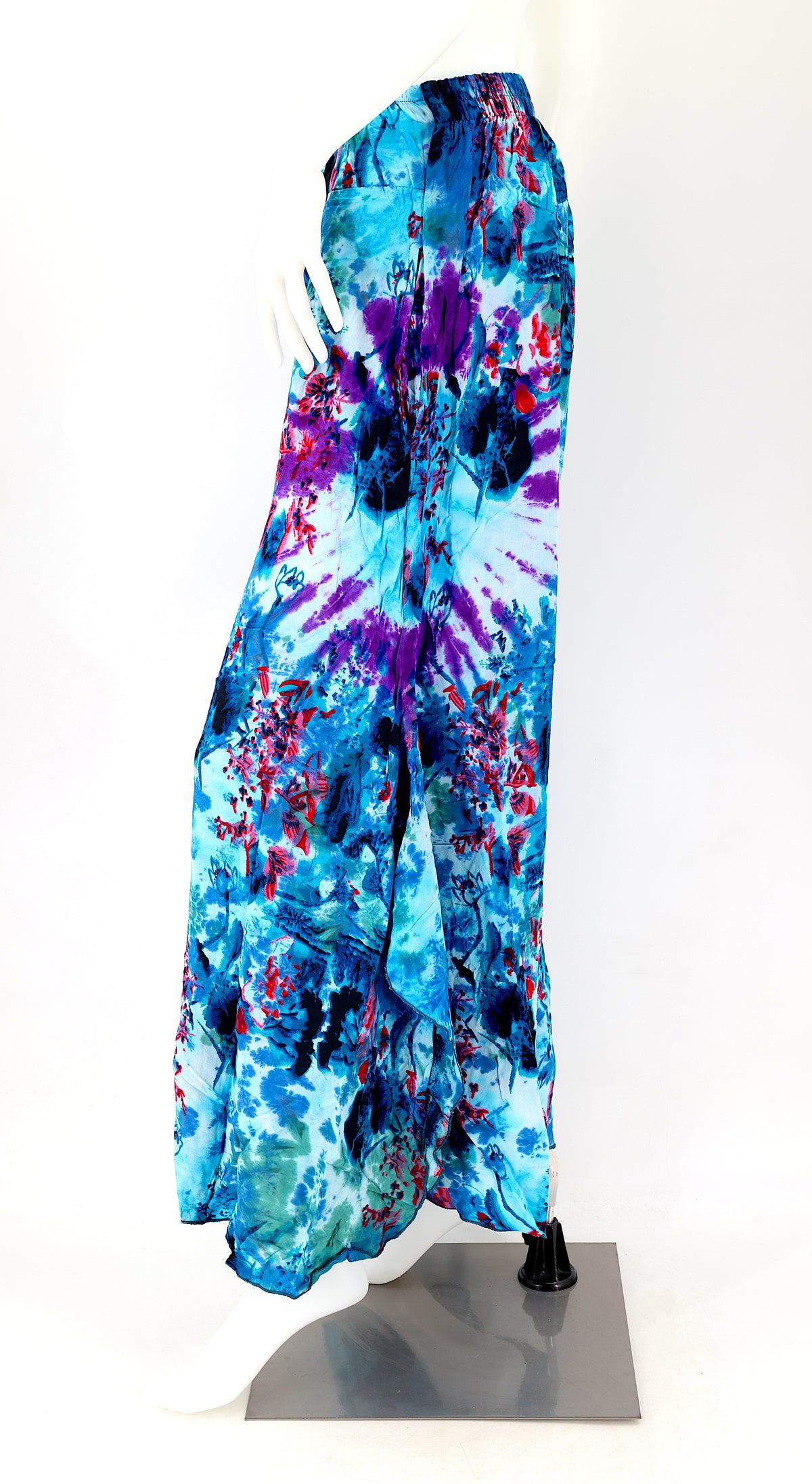 Colorful Rayon Palazzo Pants | Wide Leg Bohemian Trousers