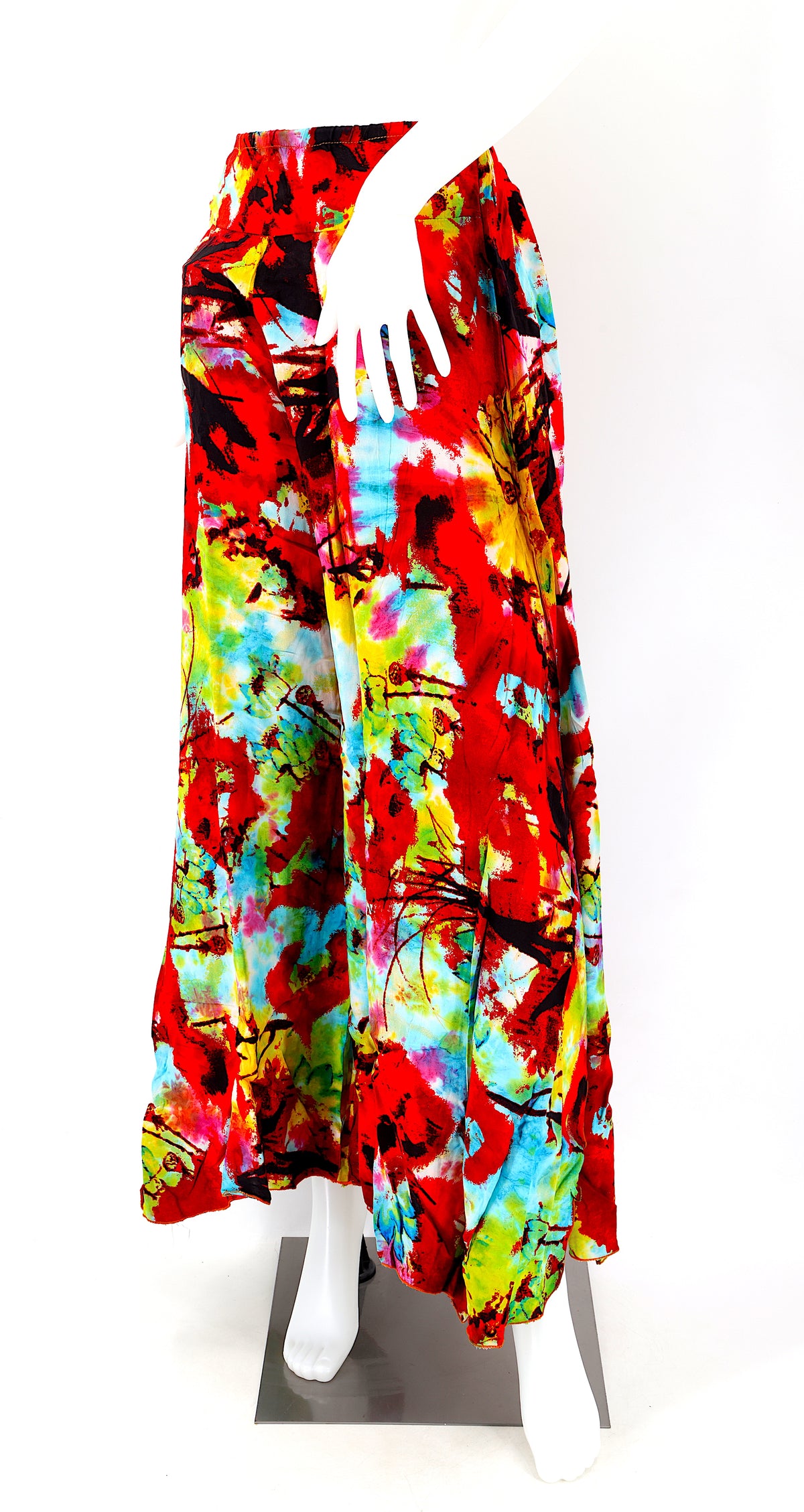 Colorful Rayon Palazzo Pants | Wide Leg Bohemian Trousers