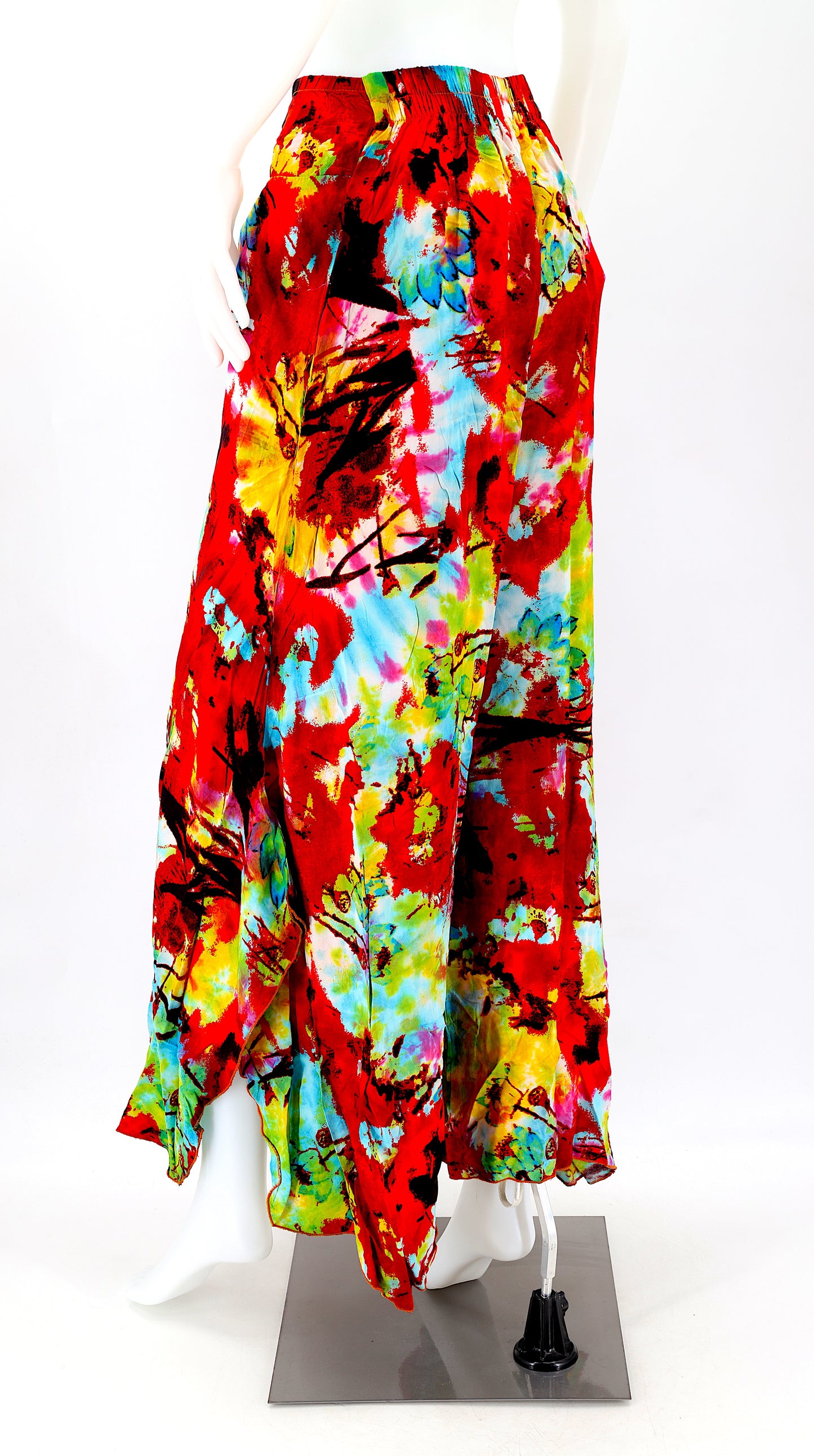Colorful Rayon Palazzo Pants | Wide Leg Bohemian Trousers