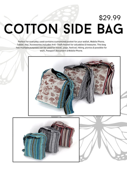 Frog Mushroom Snail Print Crossbody Bag | Forest Creatures Messenger Bag