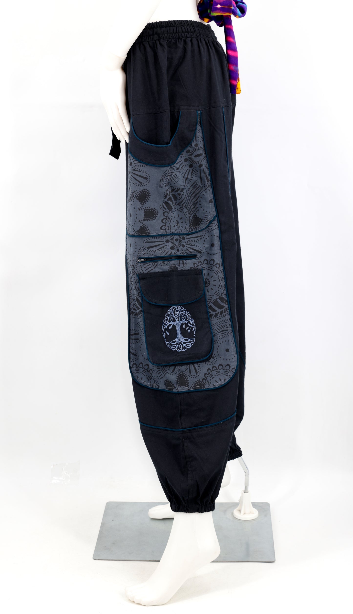 Cotton Hippie Handmade Harem Tree Of Life Embroidered Crazy Patterned Bohemian Pants