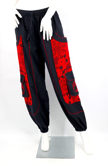 Unorthodox Patterned Tree of Life Embroidered Pants | Cotton Harem Pants