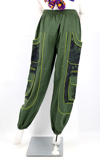 Unorthodox Patterned Tree of Life Embroidered Pants | Cotton Harem Pants