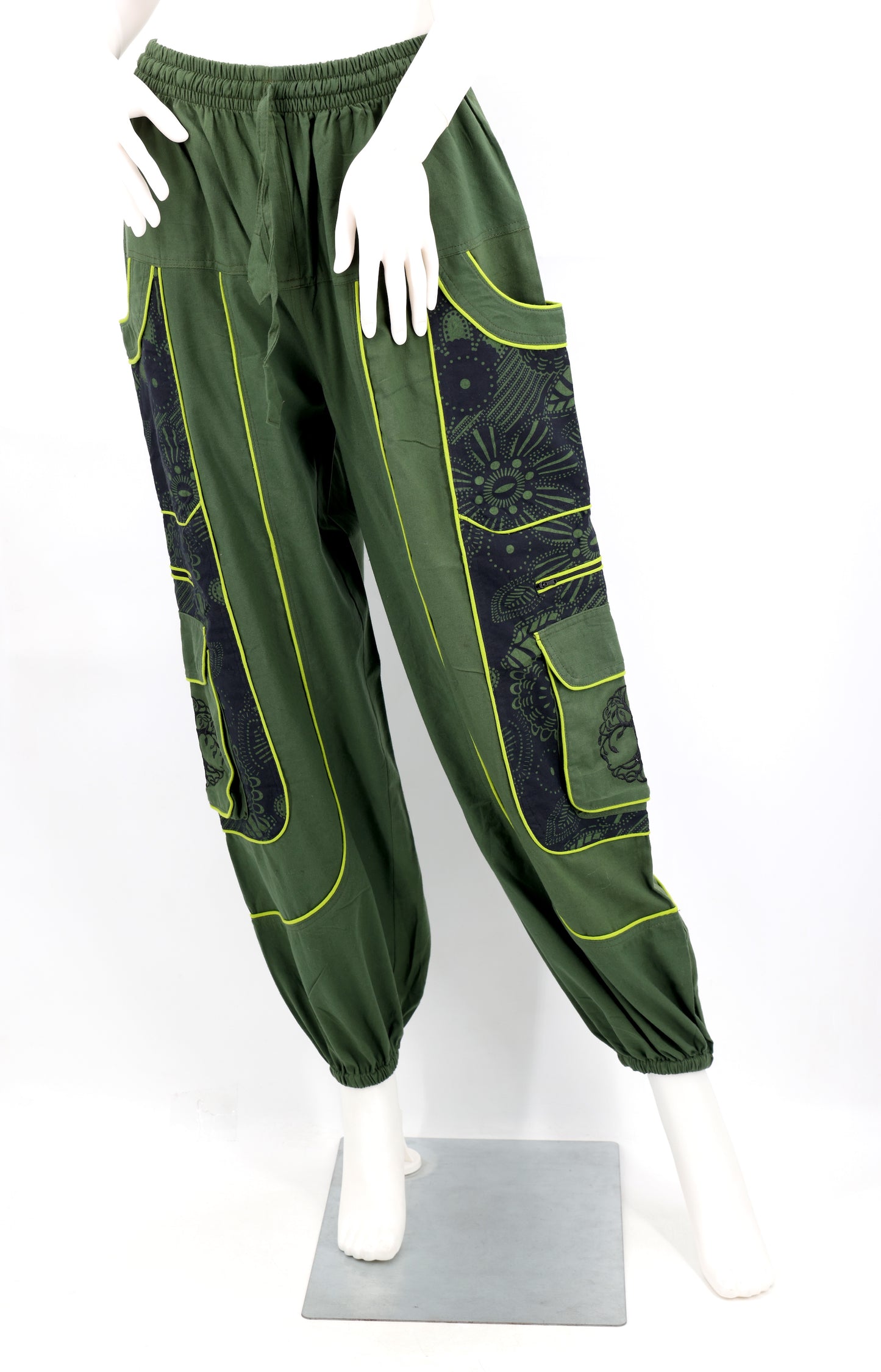 Cotton Hippie Handmade Harem Tree Of Life Embroidered Crazy Patterned Bohemian Pants