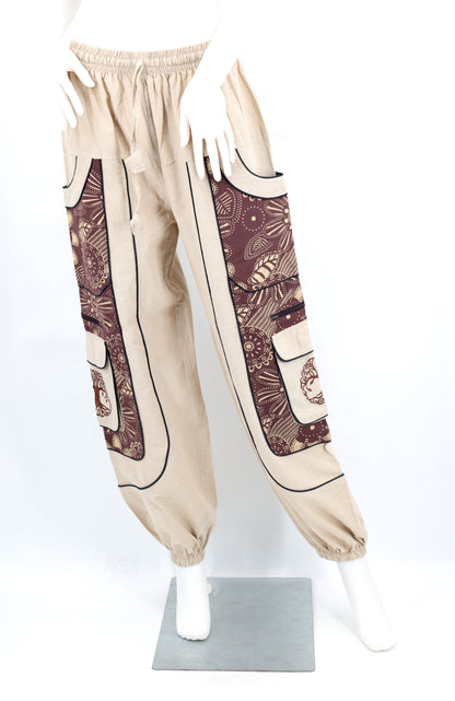 Unorthodox Patterned Tree of Life Embroidered Pants | Cotton Harem Pants