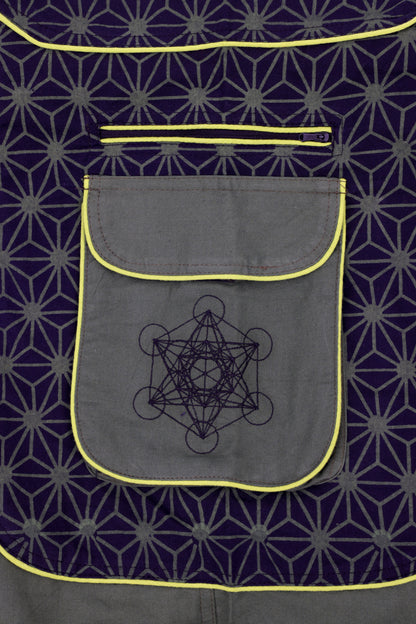 Metatron's Cube Embroidered Harem Pants