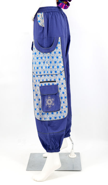 Metatron's Cube Embroidered Harem Pants