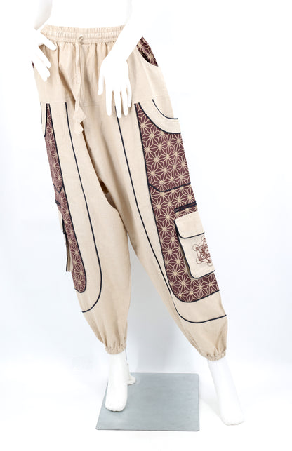 Metatron's Cube Embroidered Harem Pants