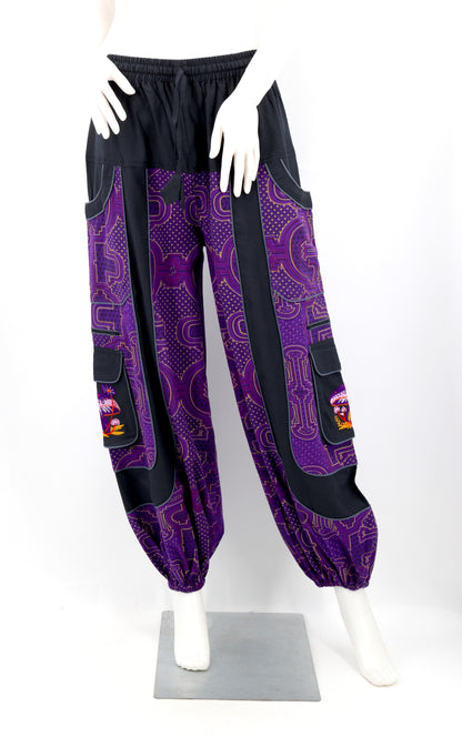 Spanish Tile Print Mushroom Print Harem Pants | Festival Pants