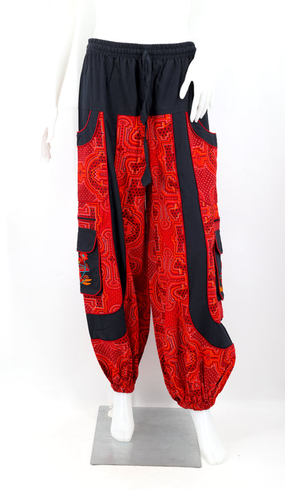 Spanish Tile Print Mushroom Print Harem Pants | Festival Pants