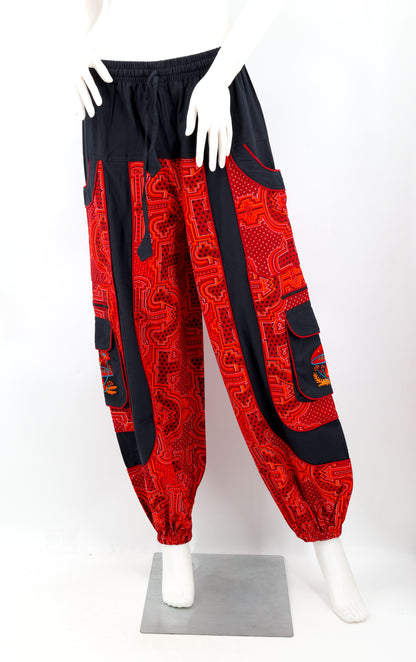 Spanish Tile Print Mushroom Print Harem Pants | Festival Pants