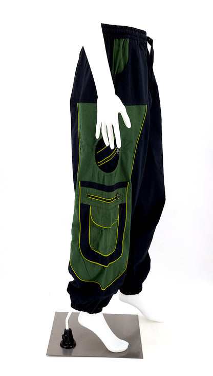 Flower of Life Sacred Geometry Embroidered Pants | Cotton Harem Pants