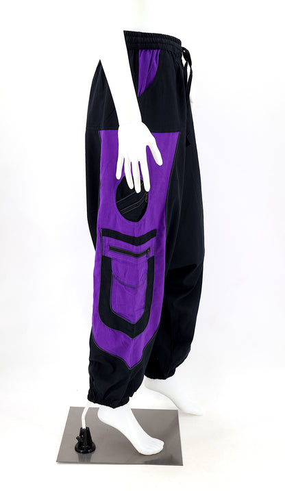 Flower of Life Sacred Geometry Embroidered Pants | Cotton Harem Pants