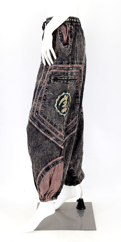 Power of God & Flower of Life Embroidered Harem Pants