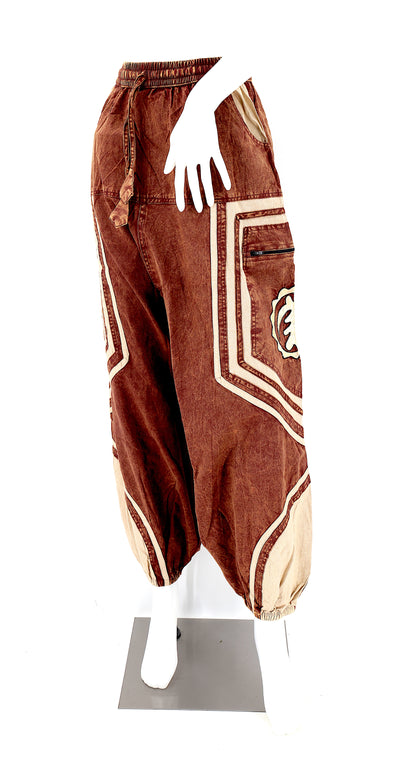 Power of God & Flower of Life Embroidered Harem Pants