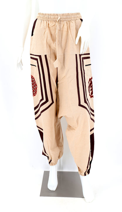 Power of God & Flower of Life Embroidered Harem Pants