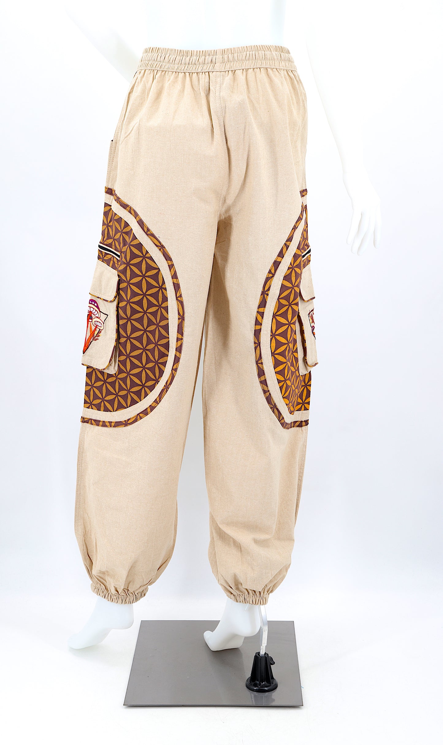 Cotton Hippie Handmade Harem Mushroom Embroidered Bohemian Pants