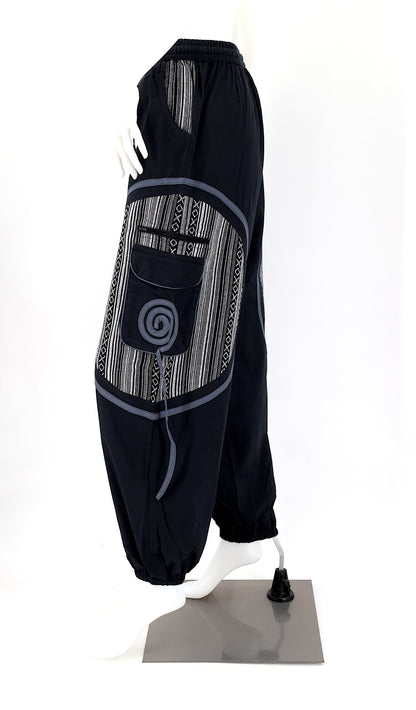 Plain Gheri Mix Cotton Harem Pants