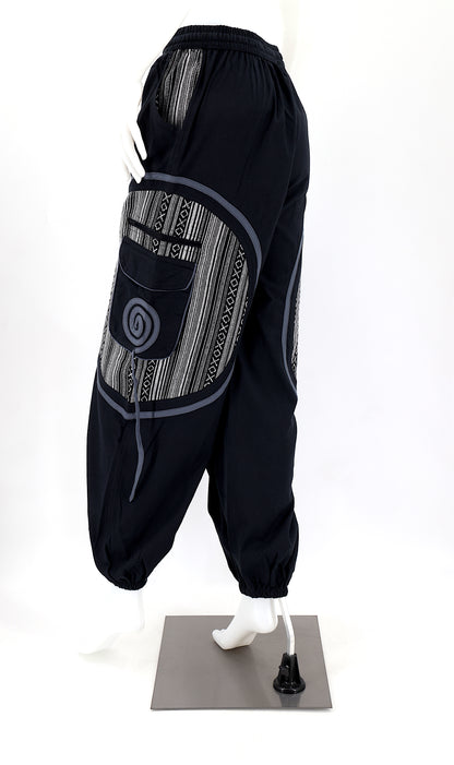 Plain Gheri Mix Cotton Harem Pants