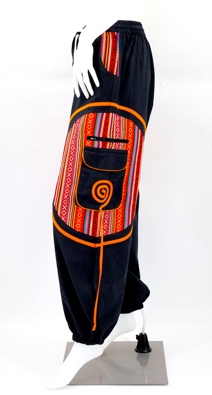 Plain Gheri Mix Cotton Harem Pants