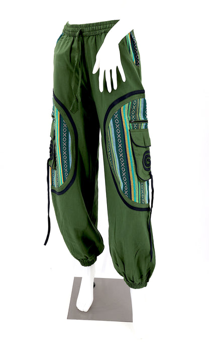 Plain Gheri Mix Cotton Harem Pants