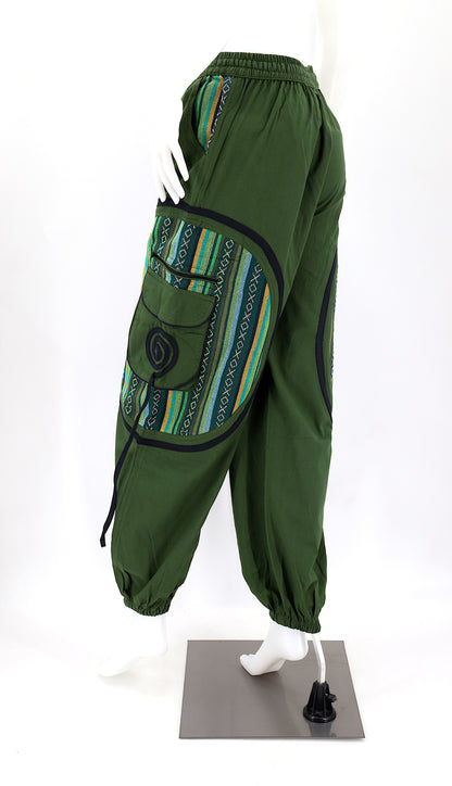 Plain Gheri Mix Cotton Harem Pants