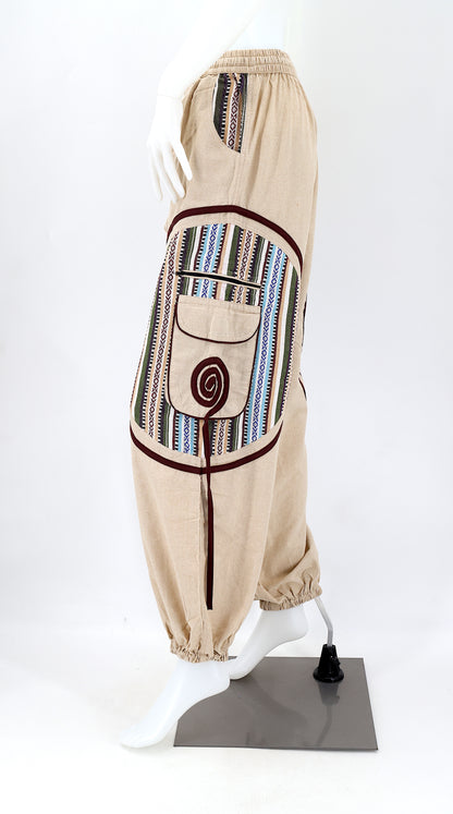 Plain Gheri Mix Cotton Harem Pants