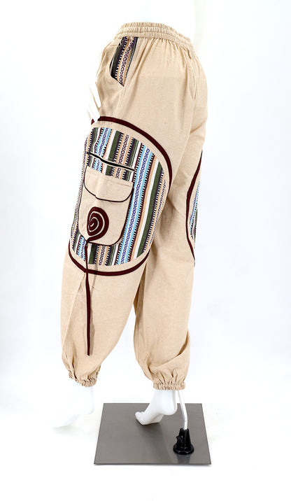 Plain Gheri Mix Cotton Harem Pants