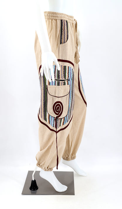 Plain Gheri Mix Cotton Harem Pants