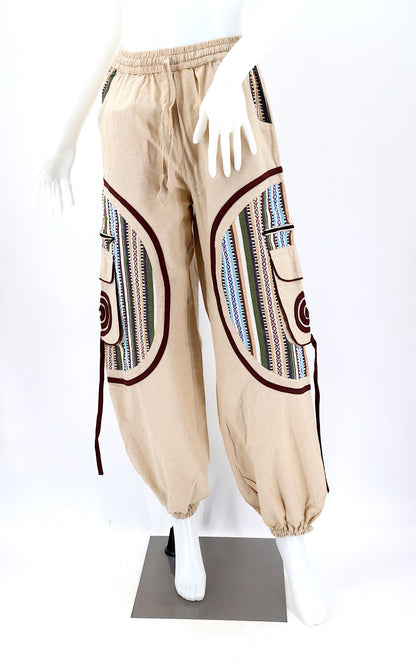 Plain Gheri Mix Cotton Harem Pants