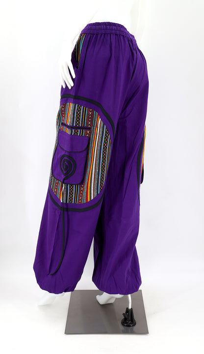 Plain Gheri Mix Cotton Harem Pants