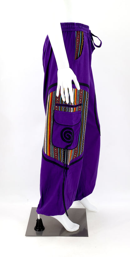 Plain Gheri Mix Cotton Harem Pants