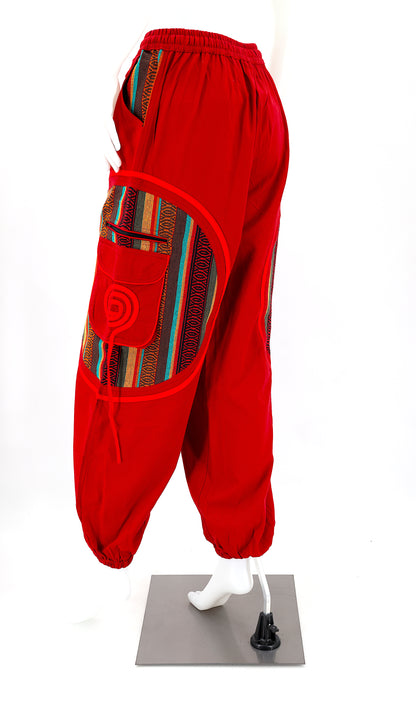 Plain Gheri Mix Cotton Harem Pants