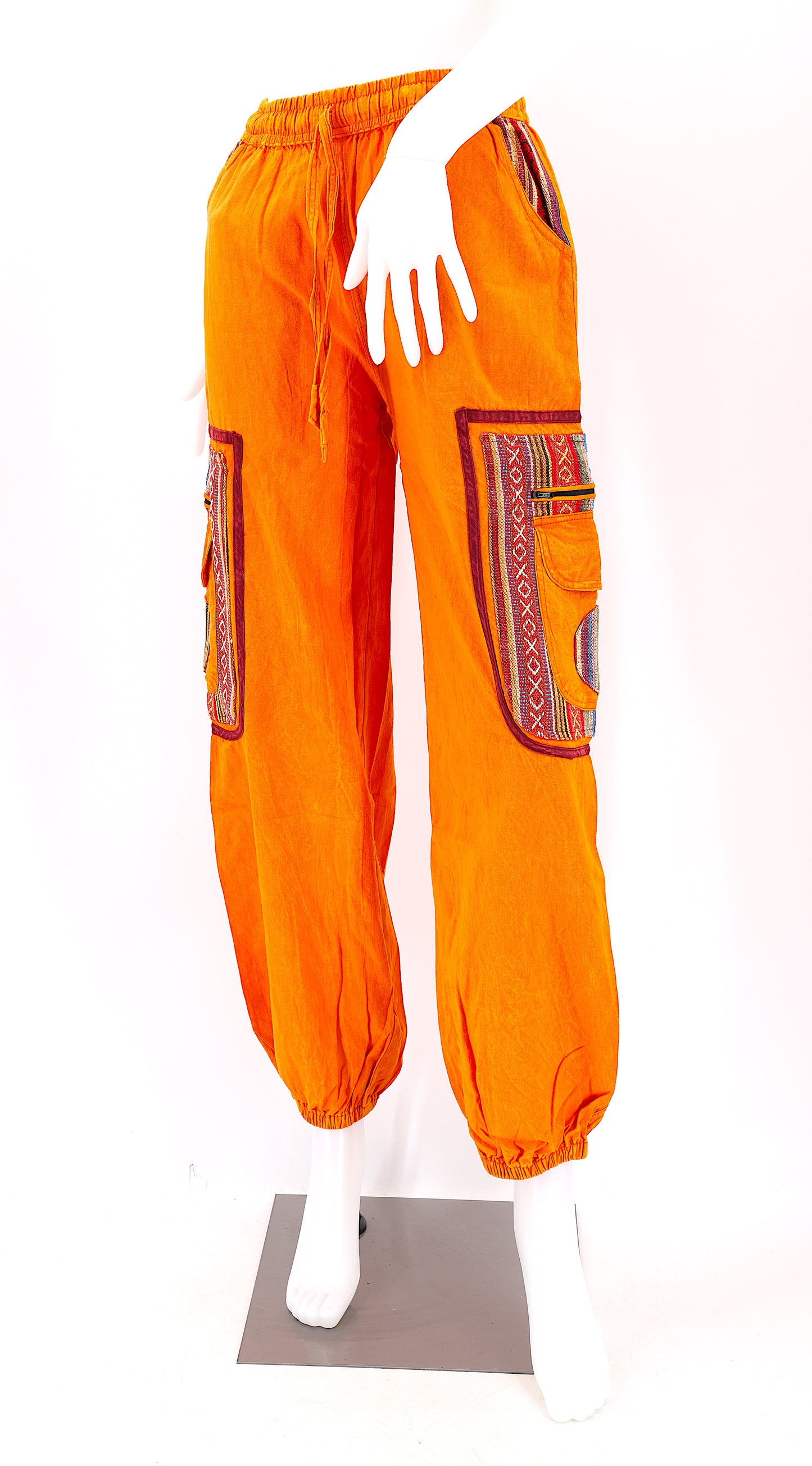 Cotton Hippie Handmade Harem Faded Solid Color Gheri Bohemian Trousers