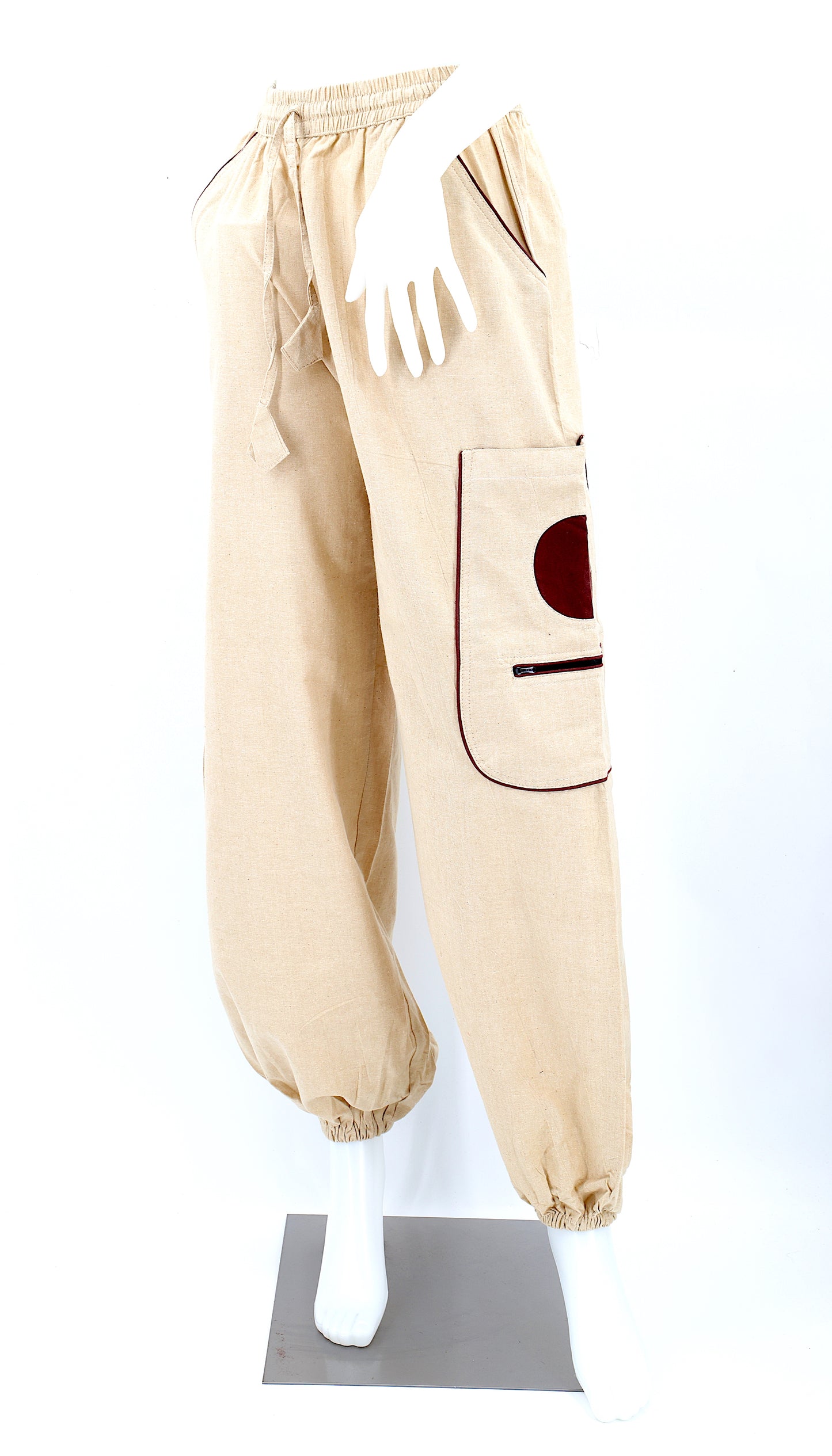 Cotton Hippie Handmade Solid Color Plain Bohemian Trousers