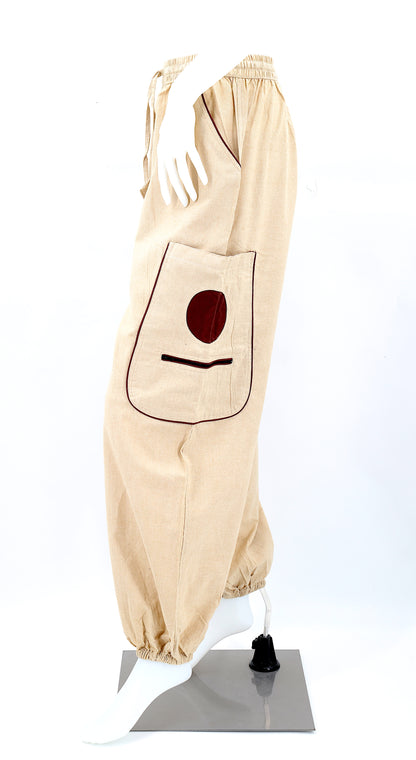 Solid Color Plain Cotton Harem Pants