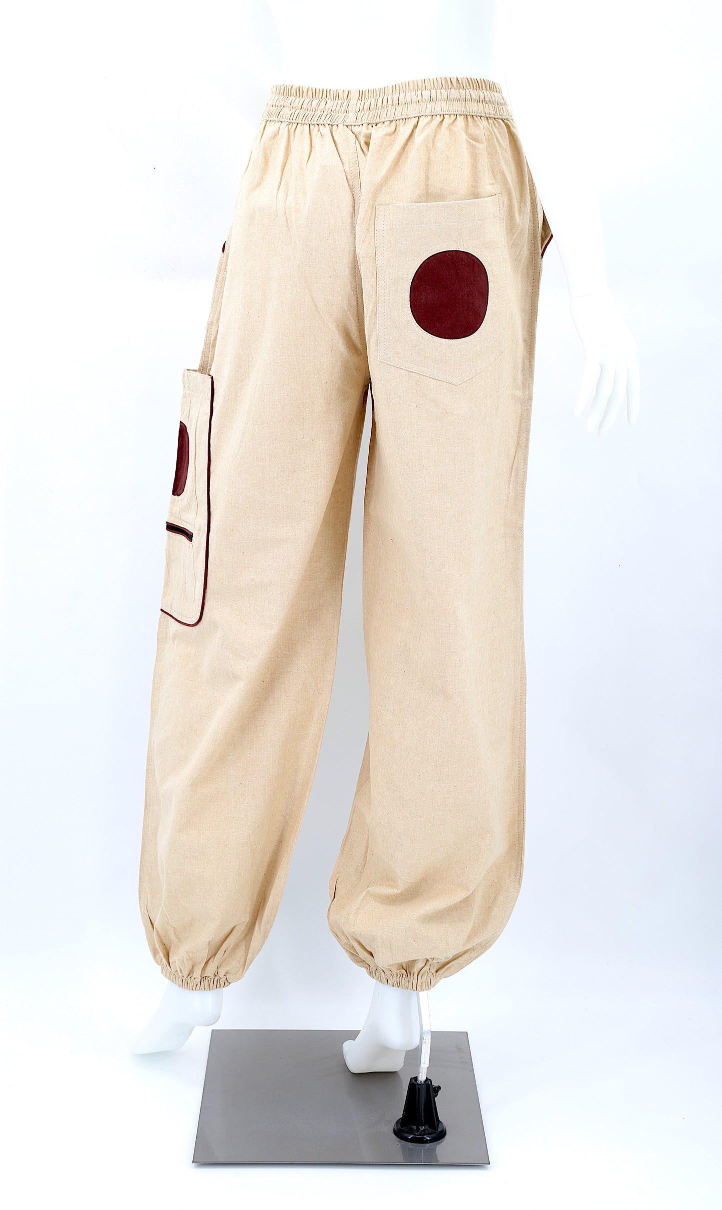 Cotton Hippie Handmade Solid Color Plain Bohemian Trousers