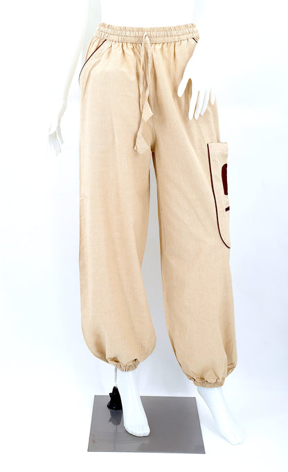 Solid Color Plain Cotton Harem Pants