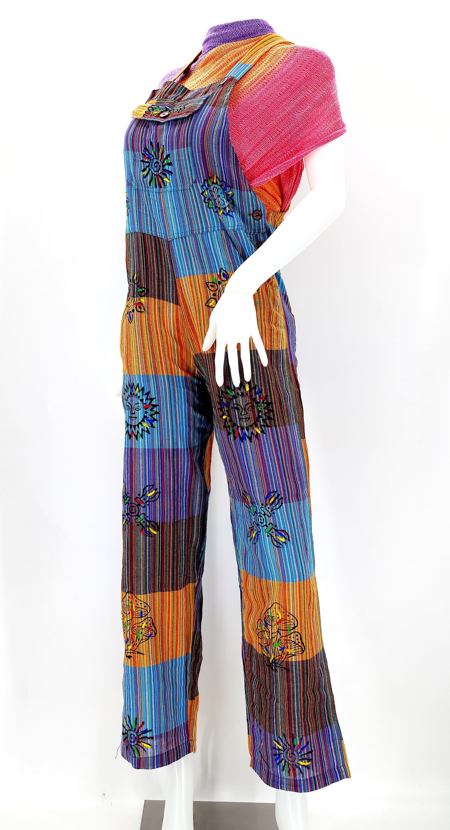 Cotton Hippie Handmade Patchwork Bohemian Overalls