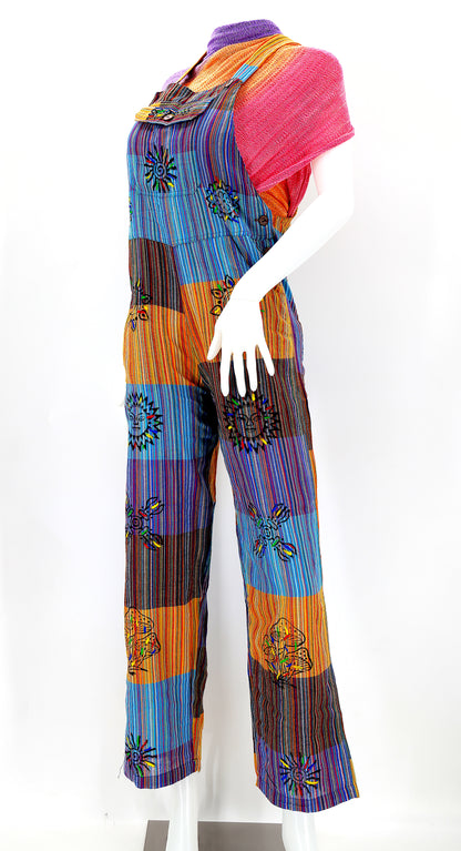 Classic Patchwork Overalls | Cotton Bohemian Jumpsuit