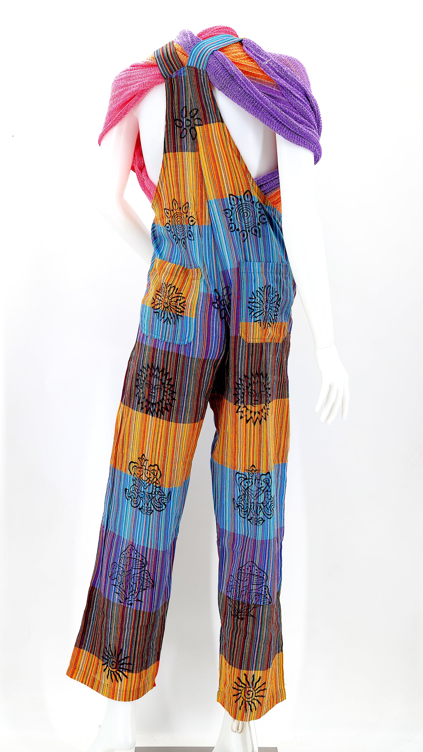 Cotton Hippie Handmade Patchwork Bohemian Overalls