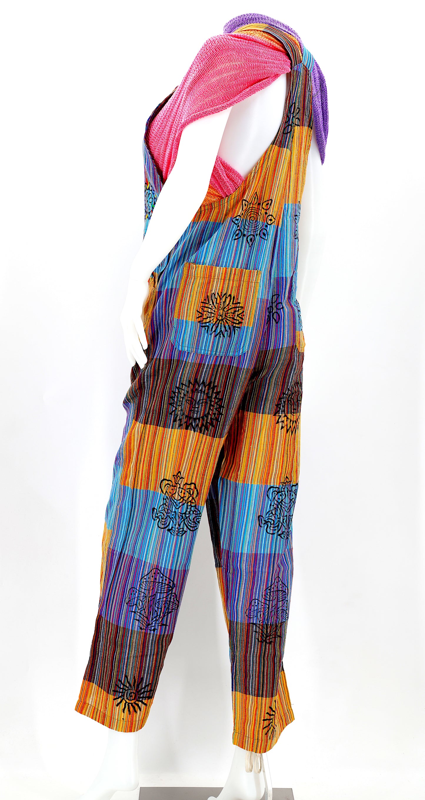 Cotton Hippie Handmade Patchwork Bohemian Overalls