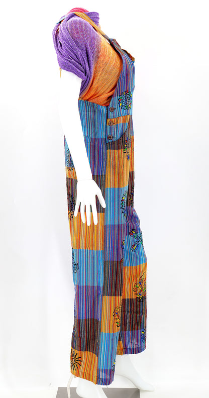 Classic Patchwork Overalls | Cotton Bohemian Jumpsuit