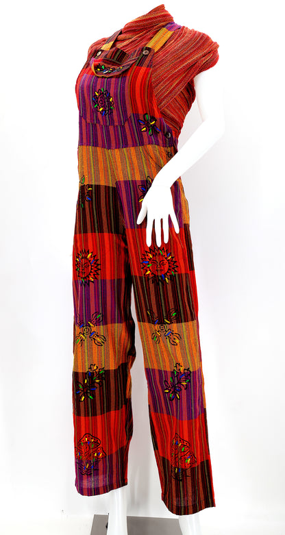Classic Patchwork Overalls | Cotton Bohemian Jumpsuit