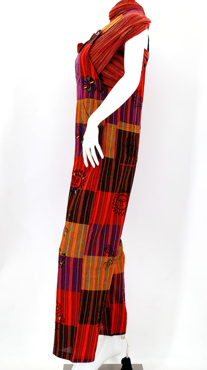 Classic Patchwork Overalls | Cotton Bohemian Jumpsuit