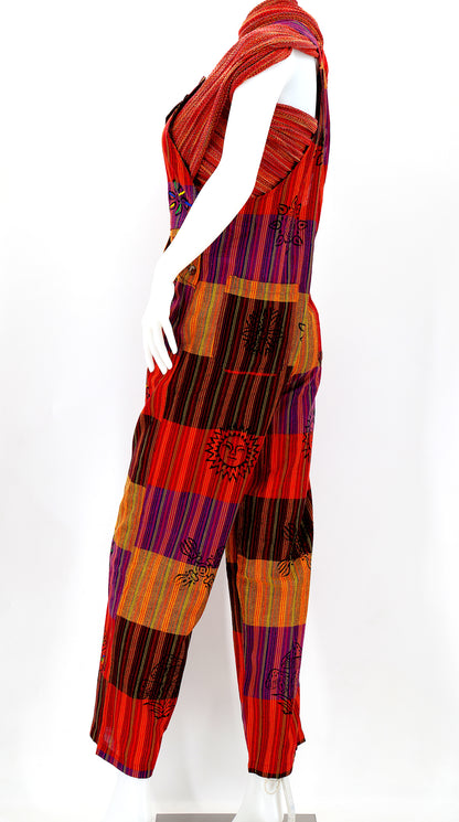 Classic Patchwork Overalls | Cotton Bohemian Jumpsuit