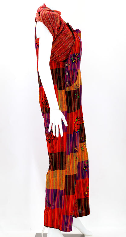 Classic Patchwork Overalls | Cotton Bohemian Jumpsuit